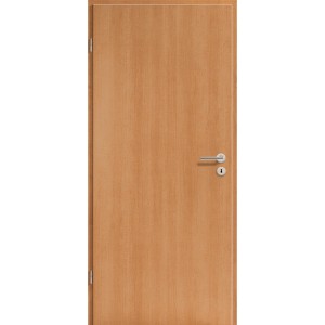 Zimmertür Buche Dekor, 86x198,5 cm, Linksanschlag, mit Schloss und Bändern.