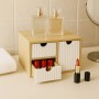 Relaxdays Schubladenbox Bambus Weiß Geriffelt 15 cm x 25 cm x 20 cm 2 kg_3