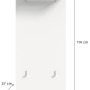 Inn.Furn Garderobenpaneel Weiß 55 cm mit Kleiderstange Grazie_10