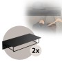ML-Design 2er Set Wandgarderobe mit Hakenleiste und Kleiderstange, schwarz.