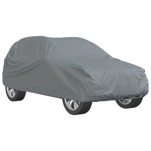 Graue Autoabdeckung für SUV, Größe XL, aus Vliesstoff. Schützt vor Kratzern und Staub.