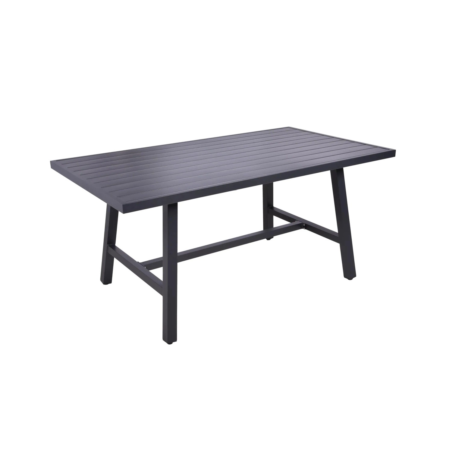 DELUKE Gartentisch JORIS Kunststoff Schwarz 160x89,5x75cm Terrassentisch Wetterfest Outdoor Tisch