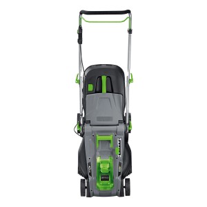 LUX 40V Akku-Rasenmäher Set, 43 cm Schnittbreite, mit 2 Akkus und Ladegerät.