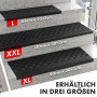 KARAT Stufenmatten Gummi, 5er-Set, verschiedene Größen, wetterfest und rutschhemmend für Außentreppen.