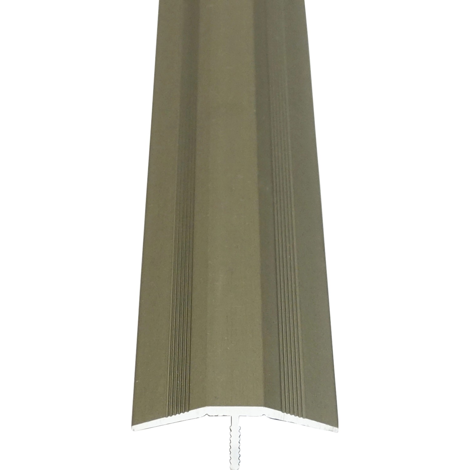 Übergangsprofil aus Edelstahl, 900 mm lang, für Laminat und Parkett.