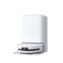 Weißer Ecovacs Deebot T80 Omni Saug- und Wischroboter mit Reinigungsstation.
