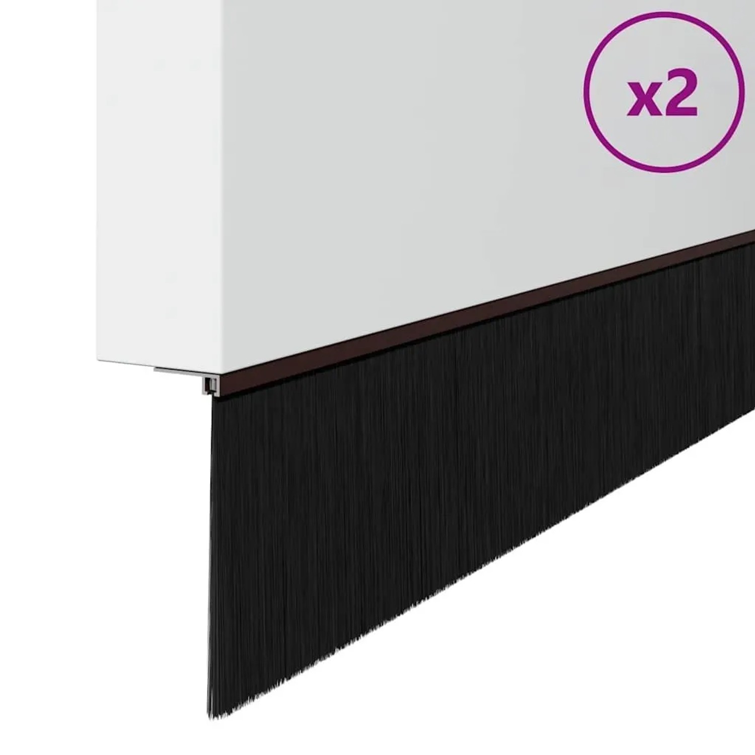 vidaXL Aufsteck Türbürstendichtungen 2 Stk Braun 100 cm 42019453
