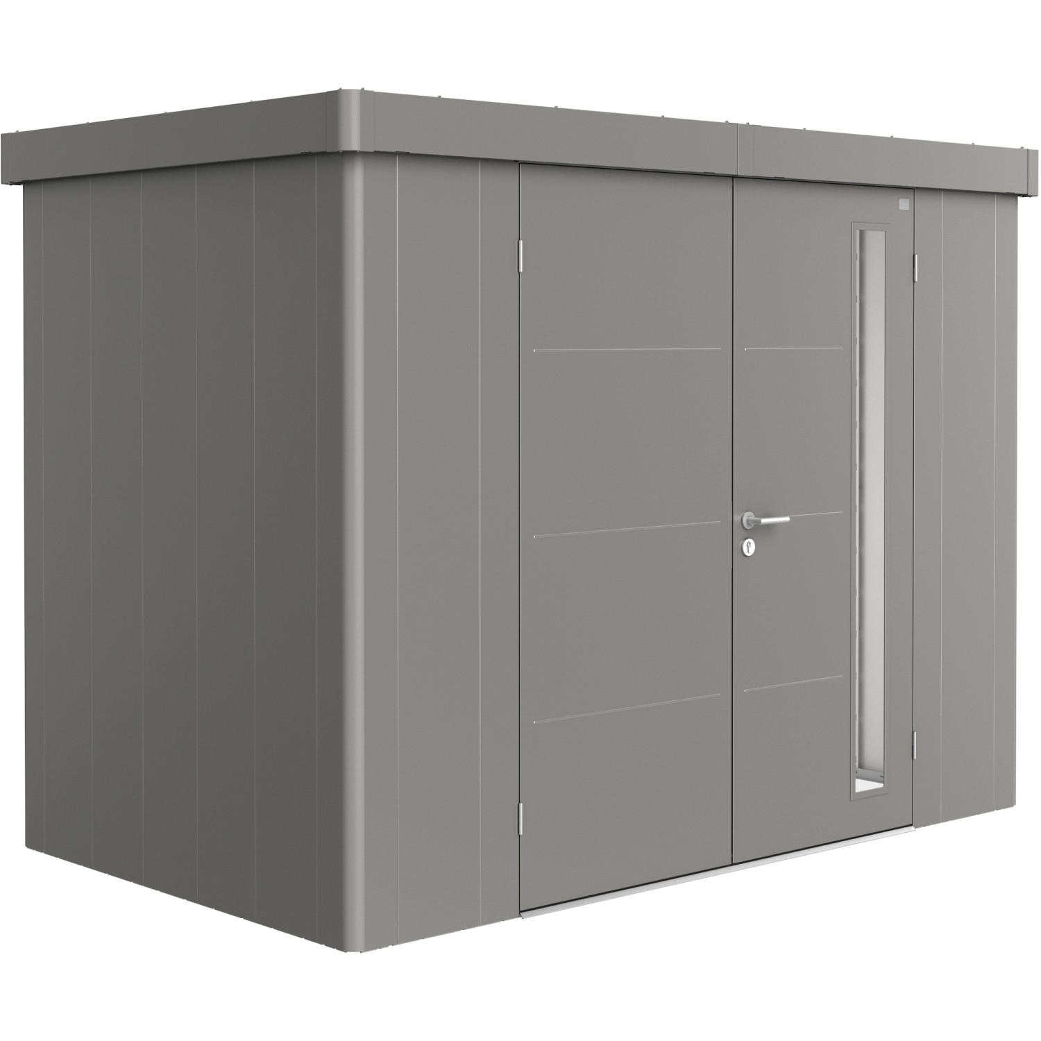 Biohort Gerätehaus Neo 1C Doppeltüre Quarzgrau-Metallic günstig online kaufen