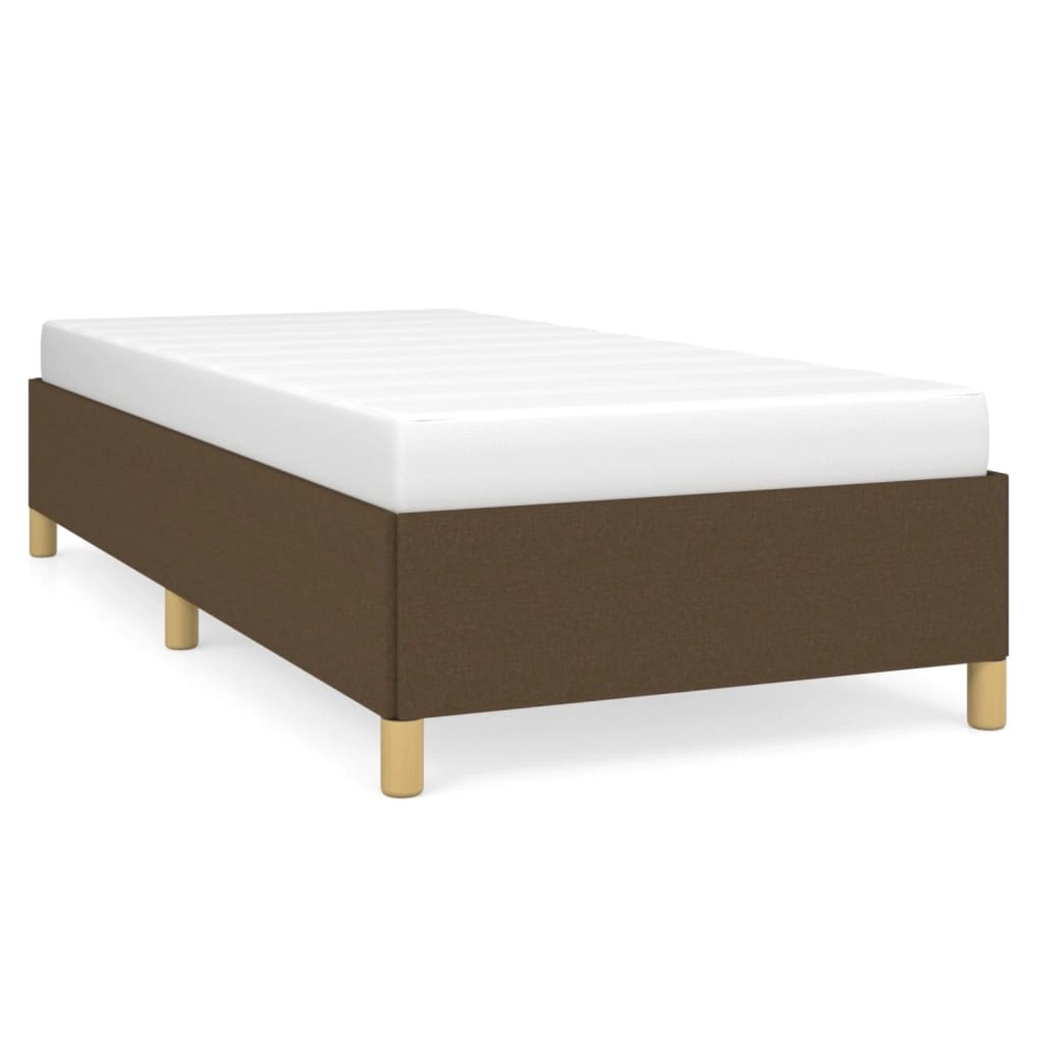vidaXL Bettgestell Dunkelbraun 90x190 cm Stoff Modell 31366816 günstig online kaufen