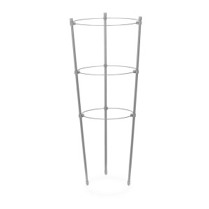 Relaxdays Rankhilfe 4er Set Eisen Kunststoff Grau Klappbar 45 cm x 22 cm
