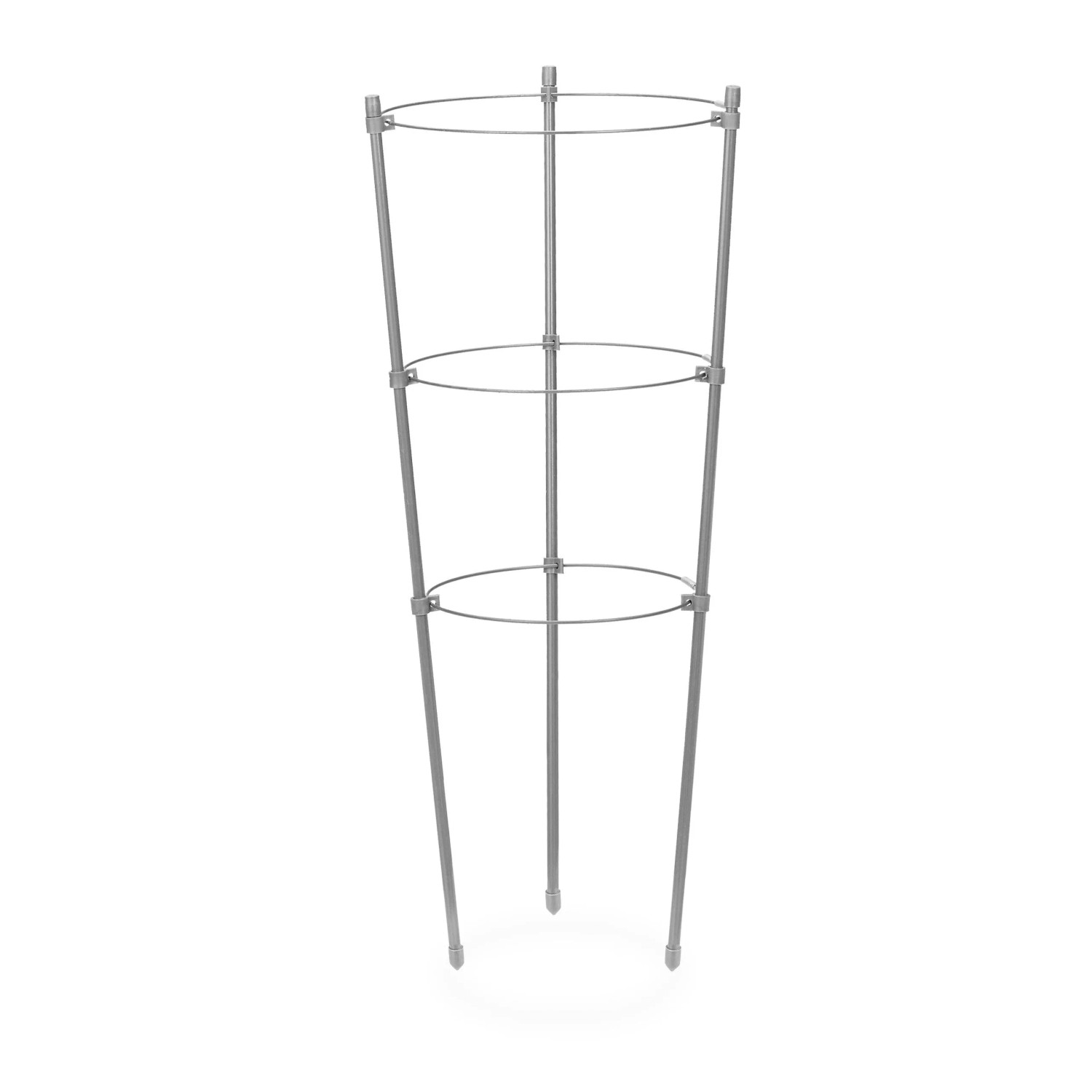 Relaxdays Rankhilfe 4er Set Eisen Kunststoff Grau Klappbar 45 cm x 22 cm