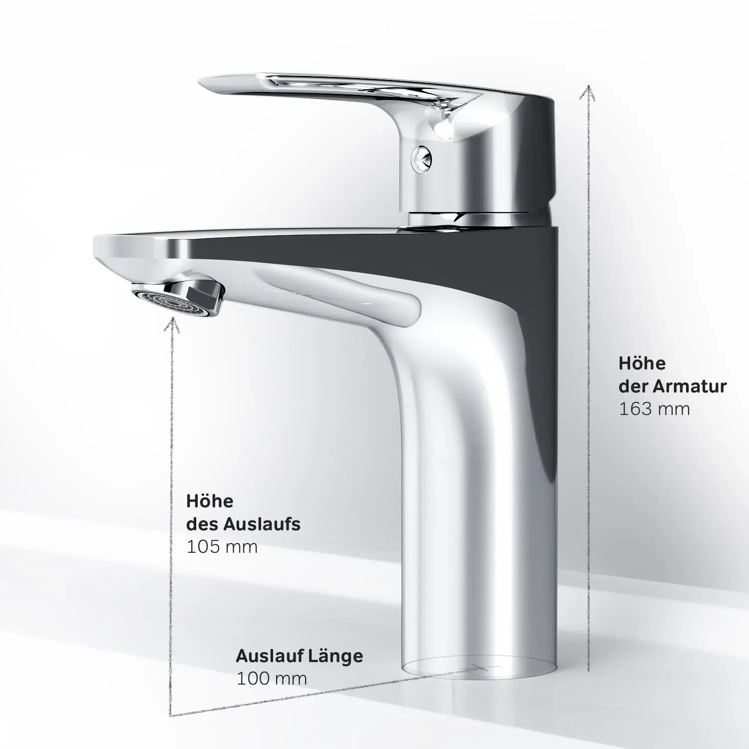 AM.PM Einhebel-Waschtischarmatur Gem Wasserhahn Bad aus Messing  