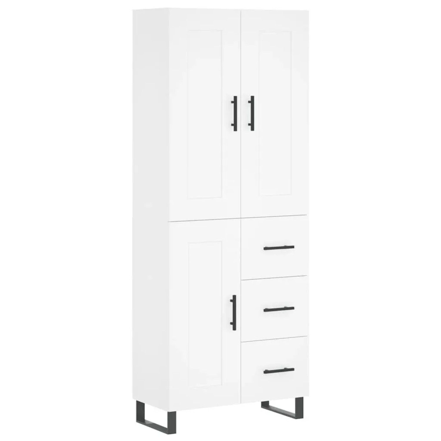 vidaXL Highboard Weiß 69,5x34x180 cm Holzwerkstoff 3200025 günstig online kaufen