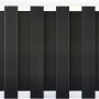Anthrazitfarbenes Vorgartenzaun-Element aus WPC und Aluminium, 90x180 cm, für den Garten.