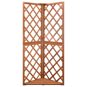 Eckspalier aus Tannenholz, 145 cm hoch, für Kletterpflanzen im Garten.