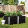 Schwarzes vidaXL Pflanzbeet aus Kiefernholz, 150x100 cm, ideal für Garten, Balkon oder Terrasse.