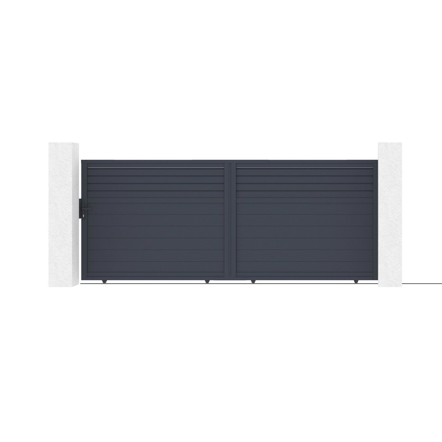 Casanoov Schiebetor 4M Carpatia H 160Cm & 2 Pfosten H 190Cm Aluminium Grau günstig online kaufen