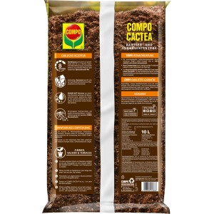 Compo Cactea Kakteen- und Sukkulentenerde, torffrei, 10L Sack für die Anzucht und Pflege von Kakteen.