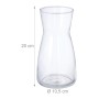 Relaxdays Blumenvase Glas Transparent 20 cm x 10,5 cm 350 g_4