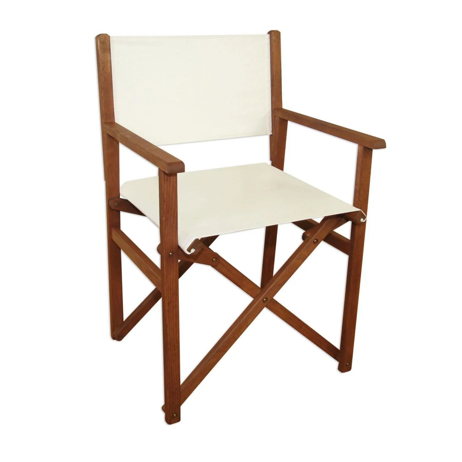 Erst-Holz Regiestuhl Klappstuhl Gartenstuhl Buche 10-100 Weiß/Creme