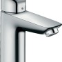 Hansgrohe Logis 100 Waschtischarmatur in Chrom mit Push-Open Ablaufgarnitur.