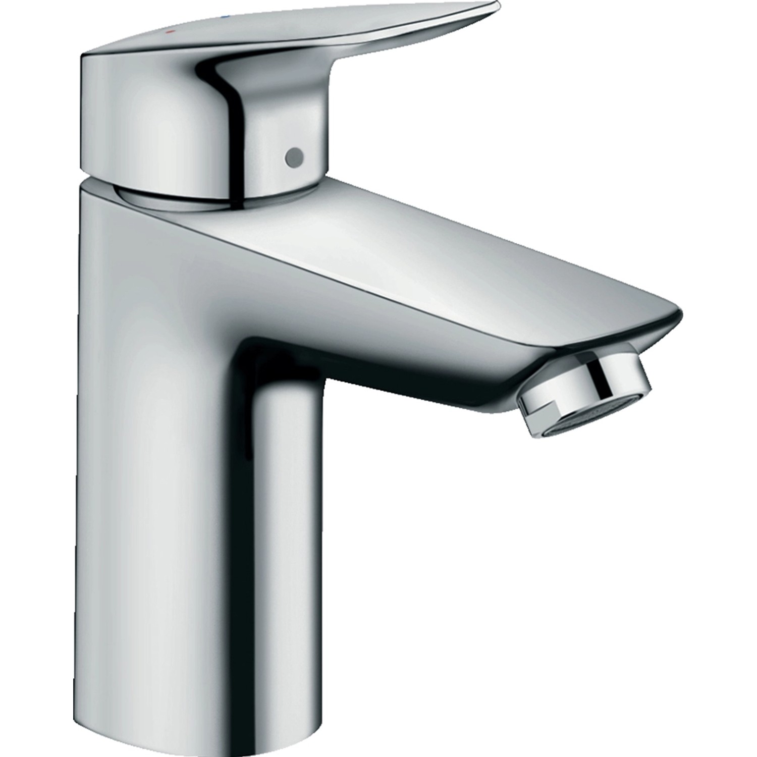 Hansgrohe Einhebel-Waschtischarmatur Logis 100 m. Push-Open Ablaufgarnitur Chrom