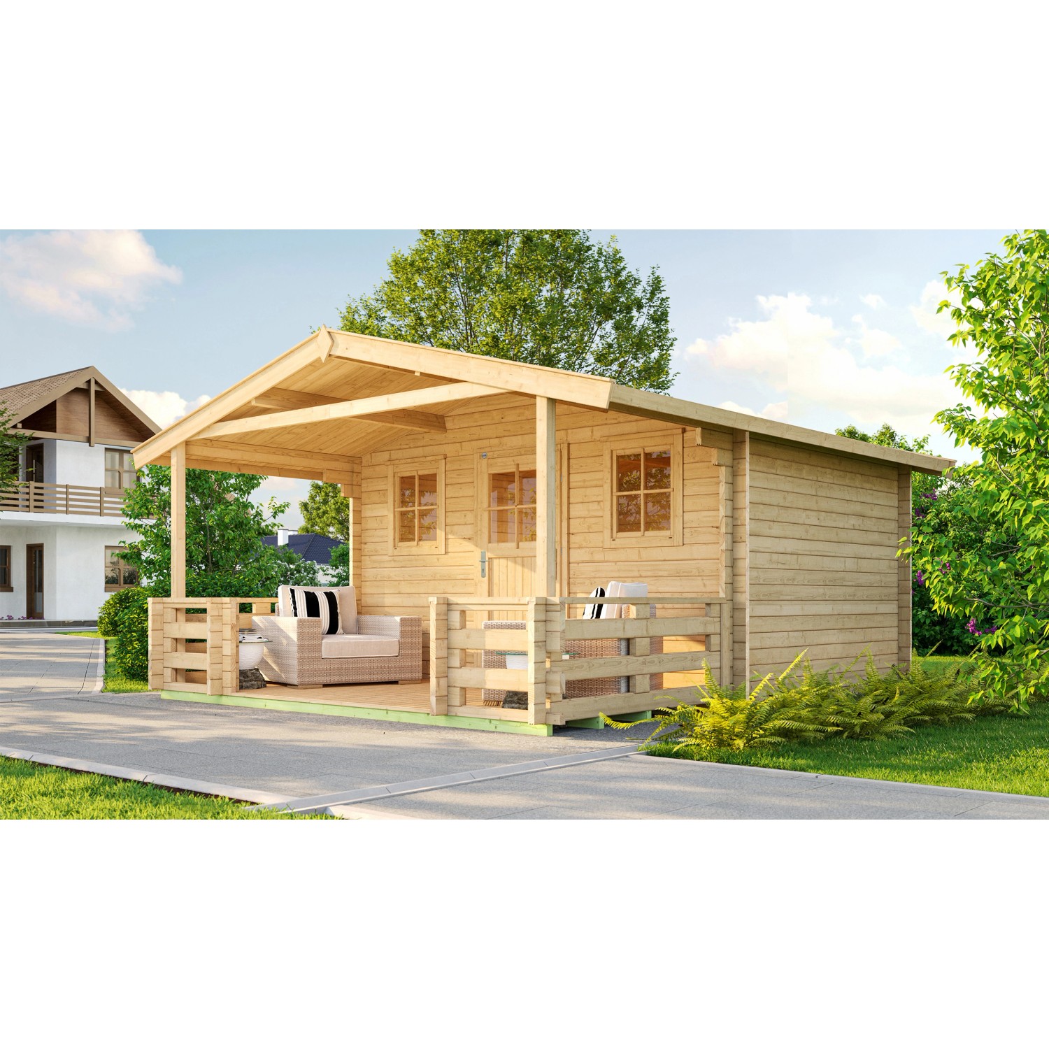 Weka Holz-Gartenhaus/Gerätehaus Satteld...