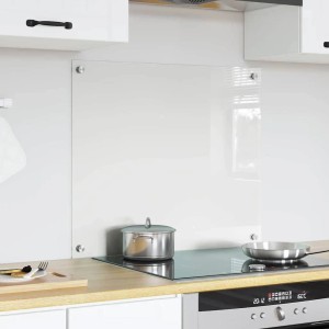 Transparente vidaXL Küchenrückwand aus gehärtetem Glas (70x60 cm) in moderner Küche.