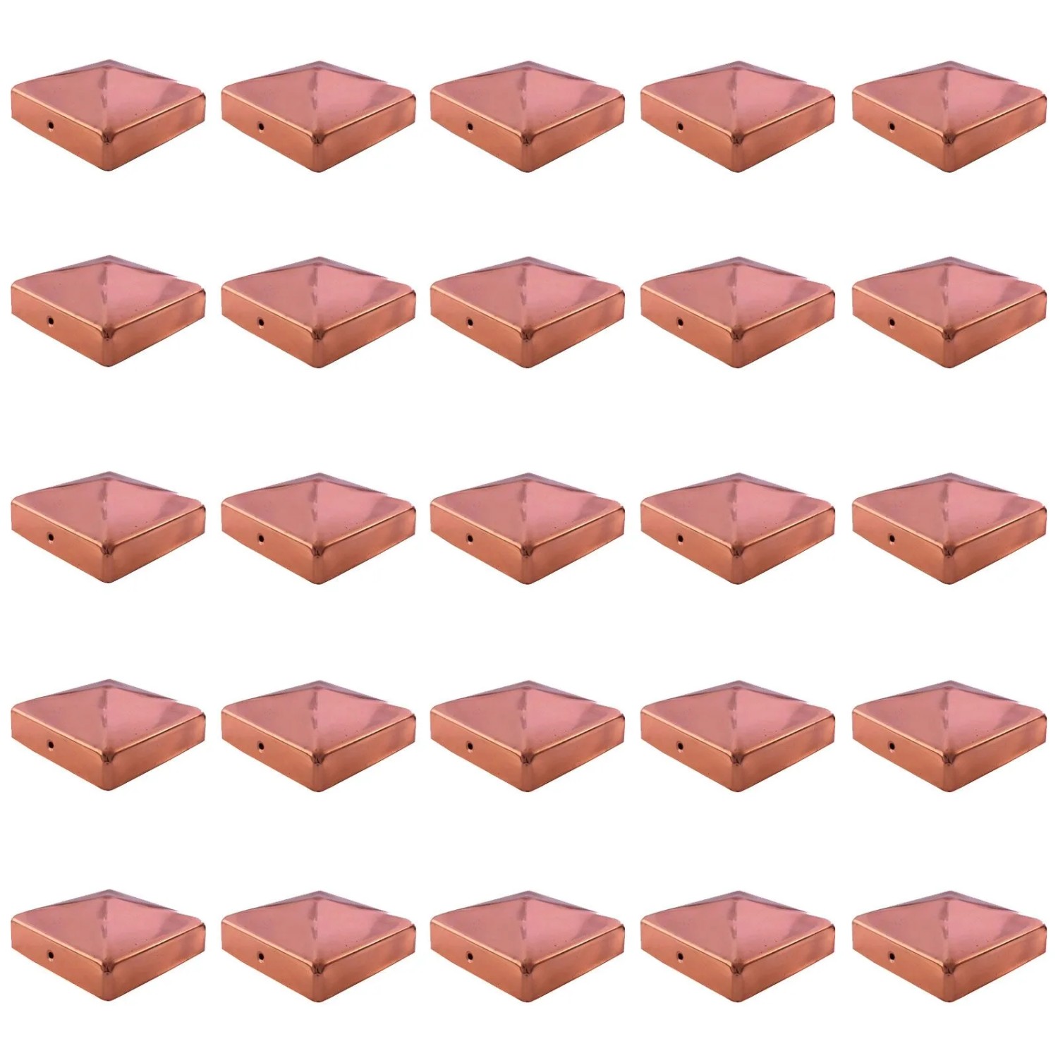 Holmwerk 25x Pfostenkappe Kupfer 101mm Pyramide 10x10cm günstig online kaufen