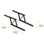 Emuca Satz Couchtisch Hebemechanismus-Set Ermöglicht das Anheben des Tisches um 135 mm Stahl Schwarz Lackiert_6