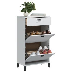 vidaXL Schuhschrank VIKEN Weiß Holzwerkstoff 374926