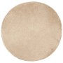 vidaXL Kunstschaffell Teppich Tafalla Beige Ø 160 cm Polyester 42021494