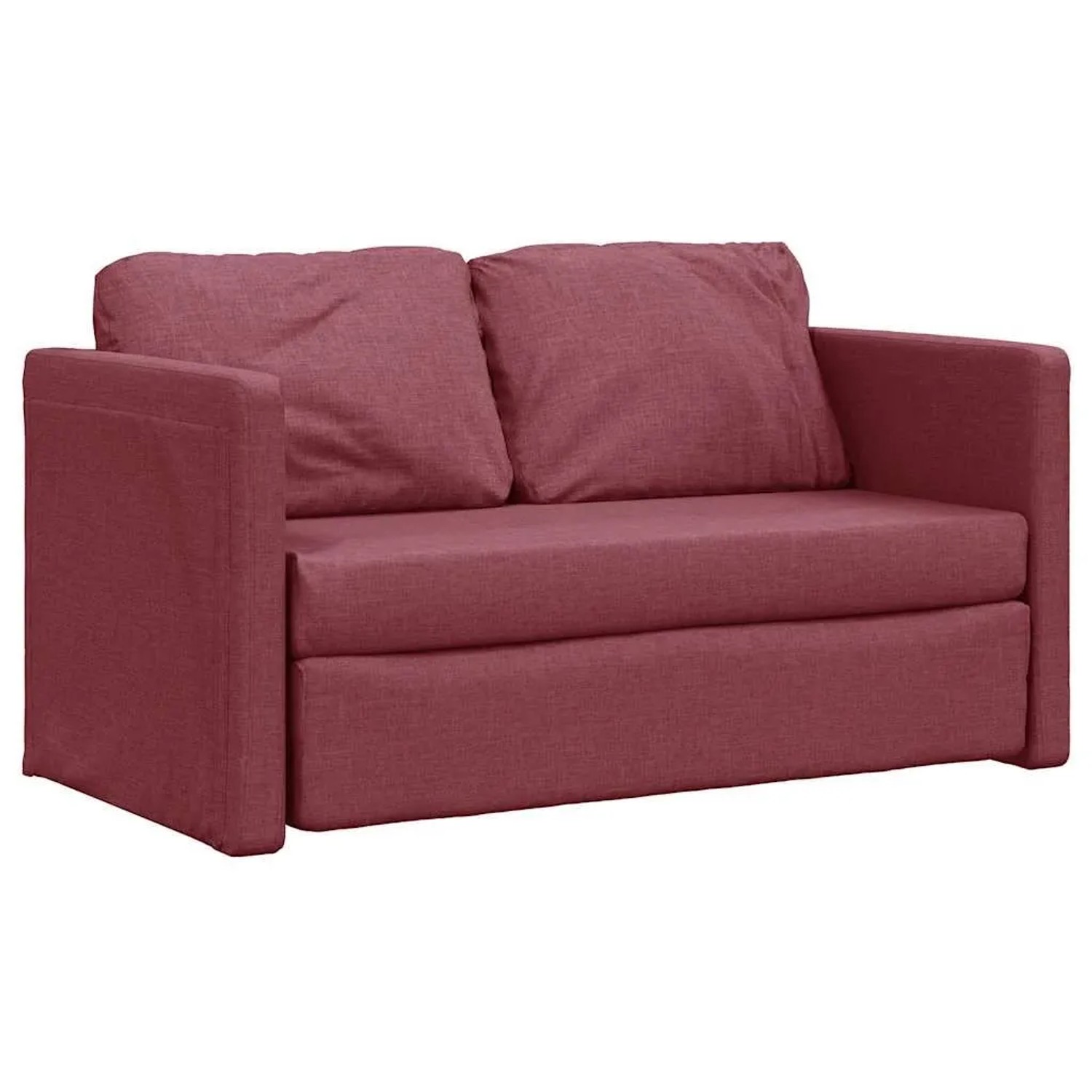 vidaXL Bodensofa mit Schlaffunktion Weinrot 112x174x55 cm Stoff 353967