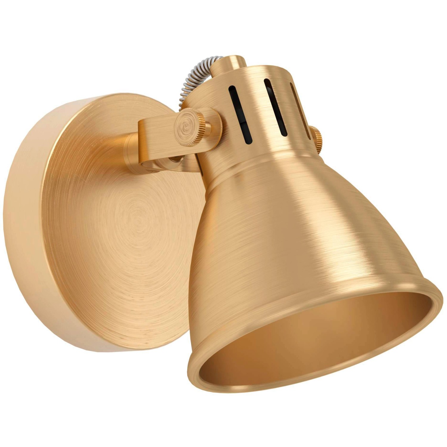 Eglo Spotleuchte Seras, 1-flammig, Messing-Gold gebürstet, GU10, 3W. Wandspot für Wohnbereich.