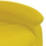Detailansicht: Gelber vidaXL Massagesessel aus Samt, Relaxsessel mit Vibrationsfunktion.