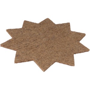 Mulchscheibe Stern, Ø 37 cm, Natur, aus Kokosfaser, für Winterschutz und Unkrautunterdrückung.