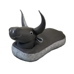 Schwarzer Westmann Sitzsack Schwimmtier Stier Pool Buddy für Kinder.