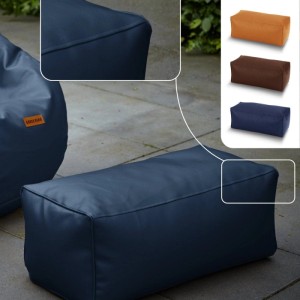 Green Bean Sitzhocker Cube Max 70 x 33 x 28 cm Leder mit EPS-Perlen-Füllung Dunkelblau