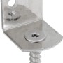 Flechtzaunhalter L-Form aus Edelstahl, 83x32mm, mit Schraube für Zaunbau & Sichtschutz.