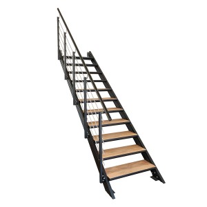 Treba Wangentreppe Brooklyn mit 10 Stufenwannen 80 cm x 30,7 cm Alu Schwarz