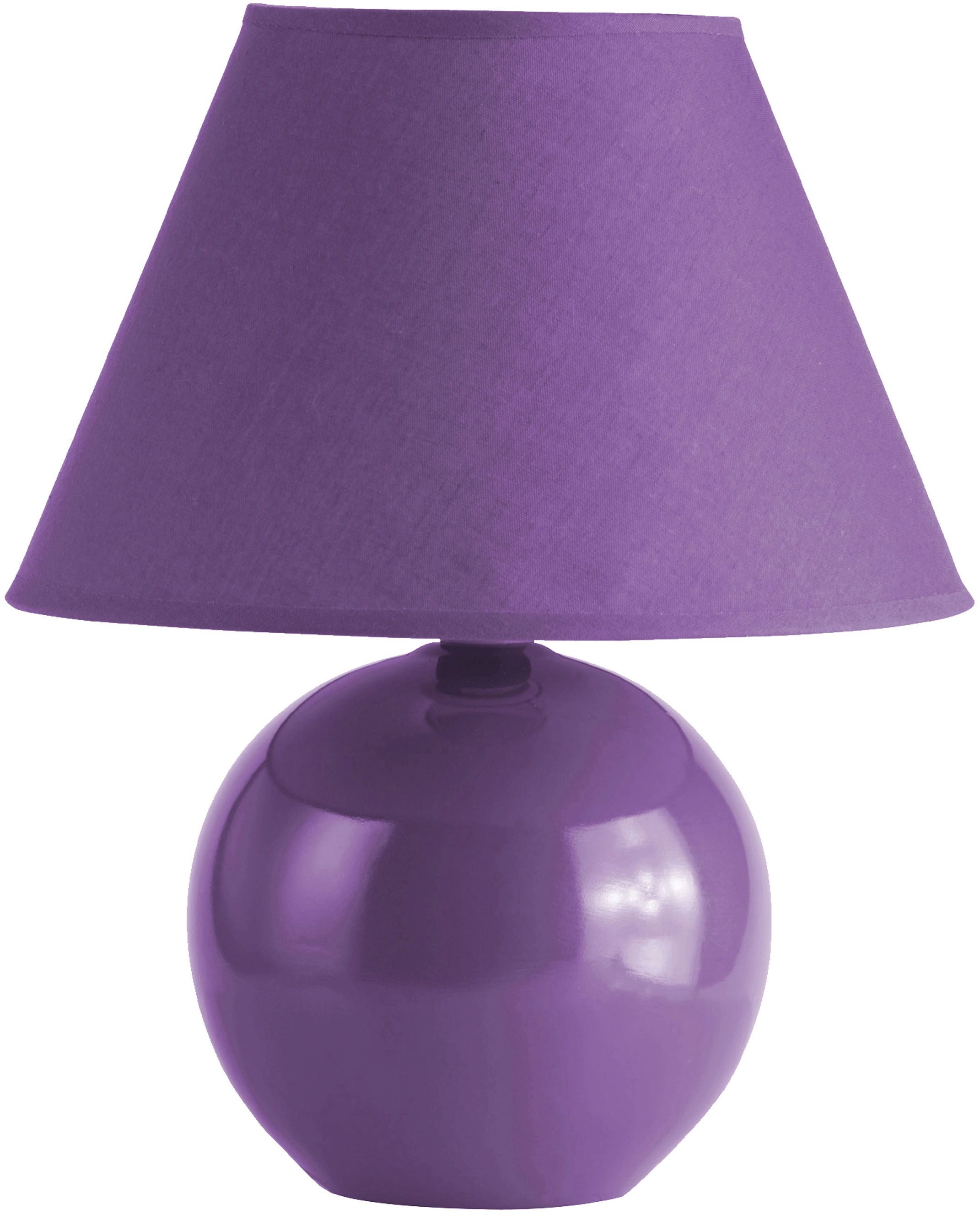 Tischleuchte Violett Keramik