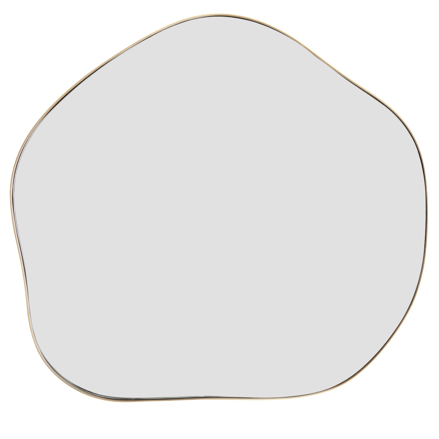 Costway Unregelmäßiger Wandspiegel Golden 75 x 70 cm