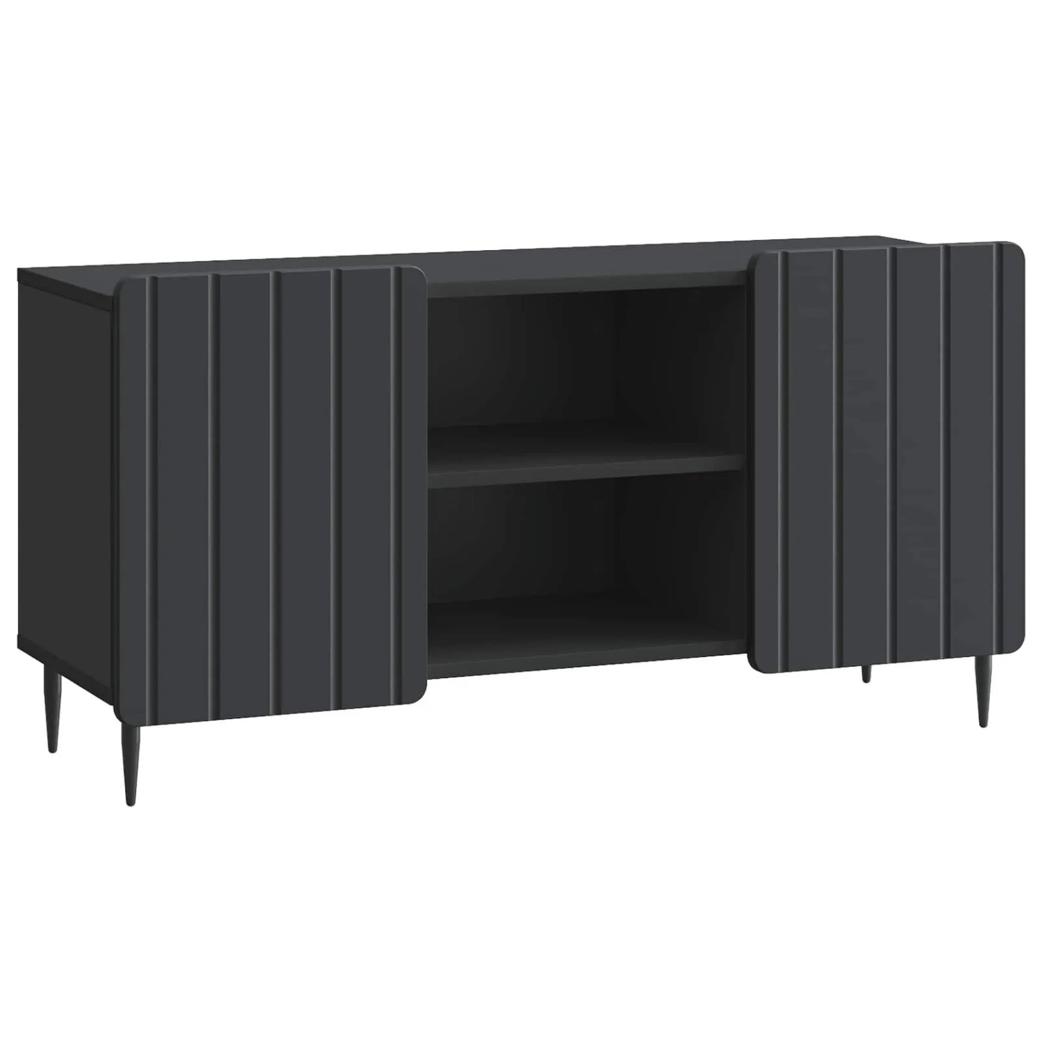vidaXL TV-Schränk Schwarz 102 x 34,5 x 52 cm Holzwerkstoff 894466