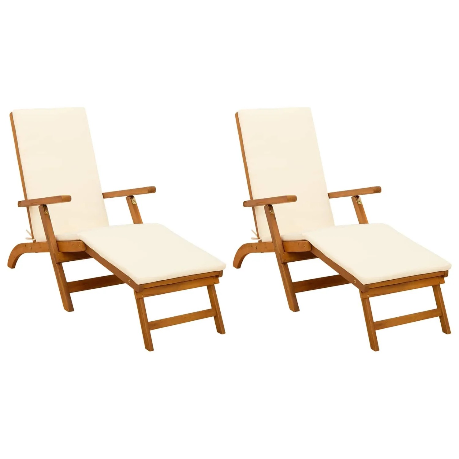 vidaXL Liegestuhl Verstellen und Klappen 2 Stk 55 x 146 x 91 cm 42025007