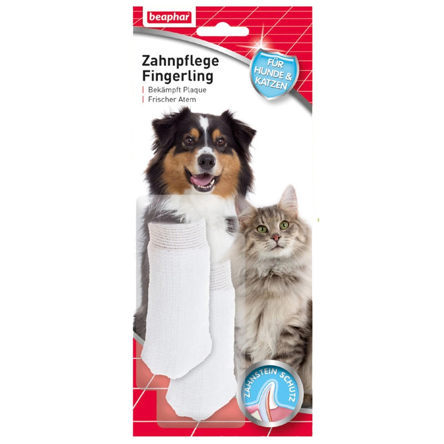 Beaphar Finger-Zahnbürste für Hunde und Katzen 2 Stück