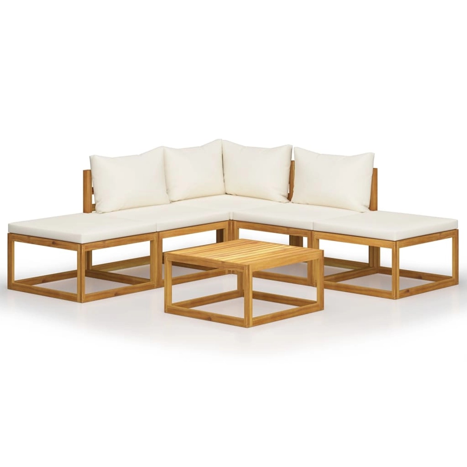 vidaXL 6-tlg Garten-Lounge-Set mit Kissen Massivholz Akazie Modell 23 günstig online kaufen