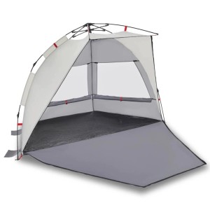 vidaXL Strandzelt 2 Personen Grau Quick Release Wasserdicht 4005310