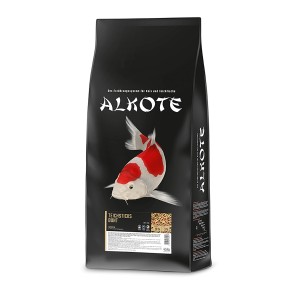 Alkote Fischfutter Teichsticks bunt, 4,5kg Sack mit Koi-Karpfen Abbildung.