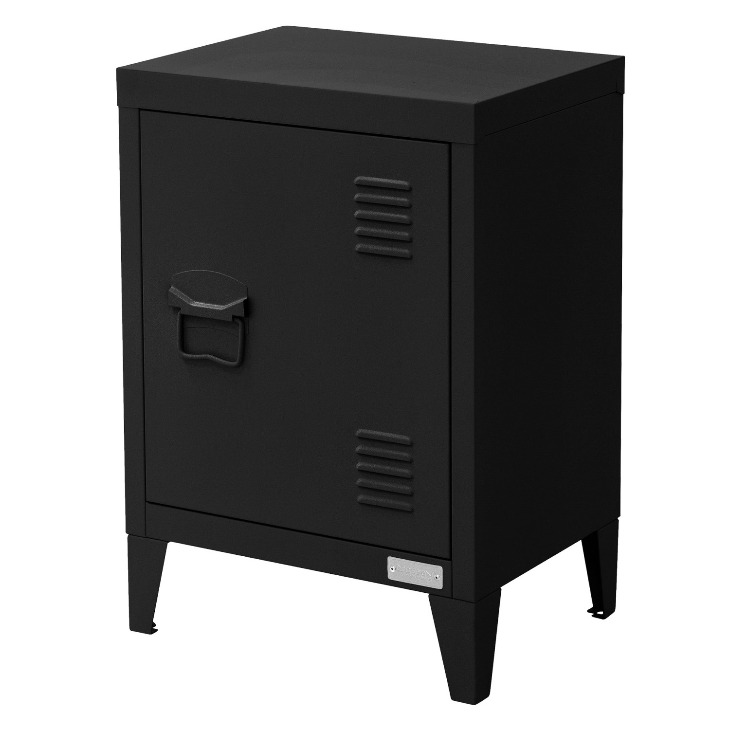 ML-Design Nachttisch in Schwarz 40x30x58 cm aus Stahl Industriedesign günstig online kaufen