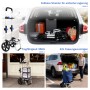 Sekey 3-in-1 Einkaufstrolley blau: Faltbarer Trolley mit Kühlfach und Spanngurt für Einkäufe.